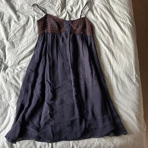 Silk Navy Dress